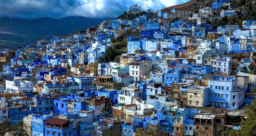 синий город в марокко